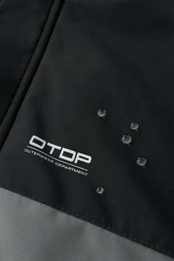 ZARA КУРТКА COLOR BLOCK WATER REPELLENT, ЧЕРНЫЙ