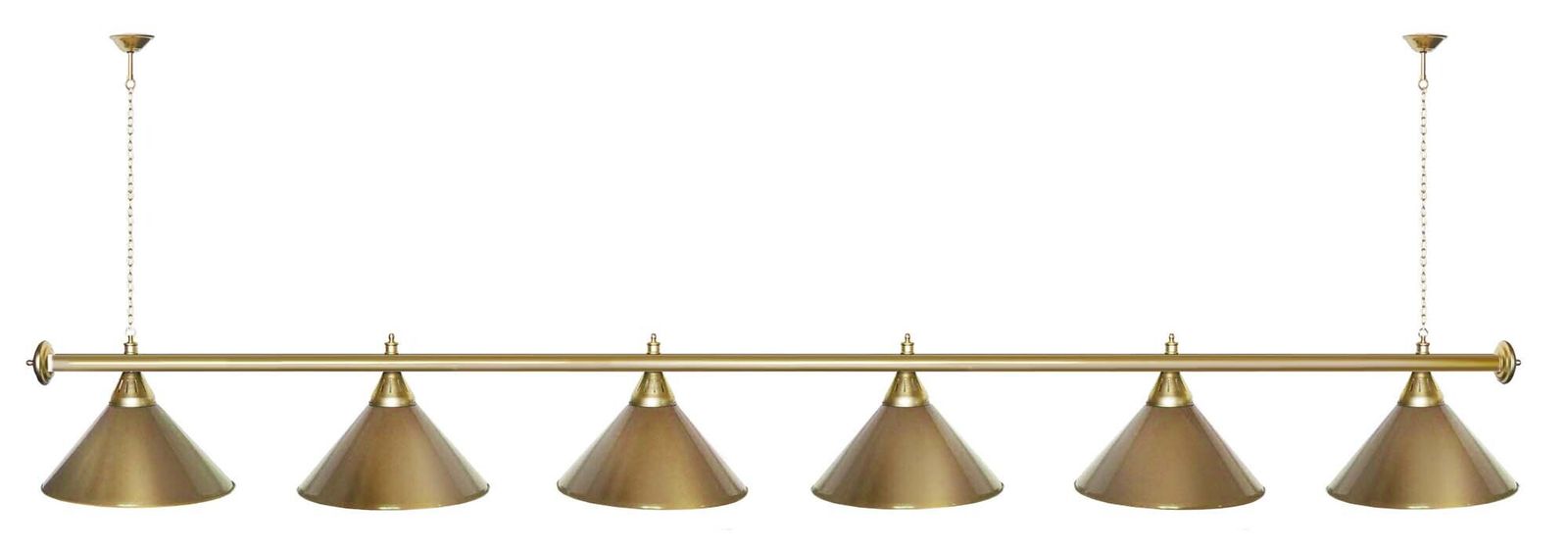 Лампа STARTBILLIARDS 6 пл. (плафоны золотые,штанга золотая,фурнитура золото) фото №31