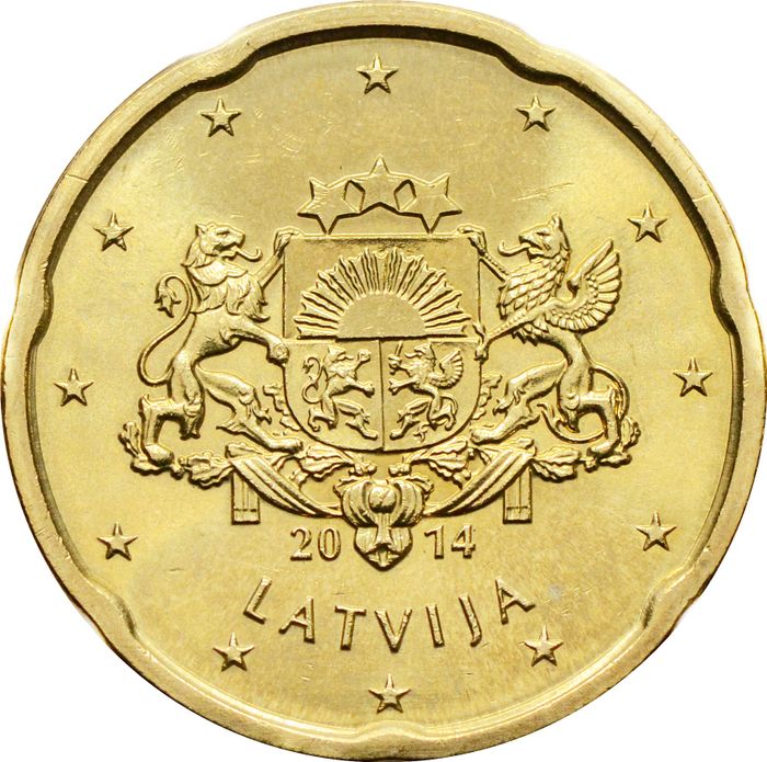 20 евроцентов 2014 Латвия (20 euro cent)
