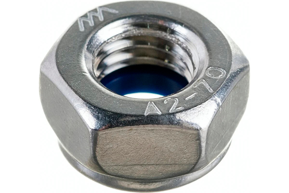 М10 Гайка со стоп. кольцом нерж. А2 DIN985 (50 шт.)