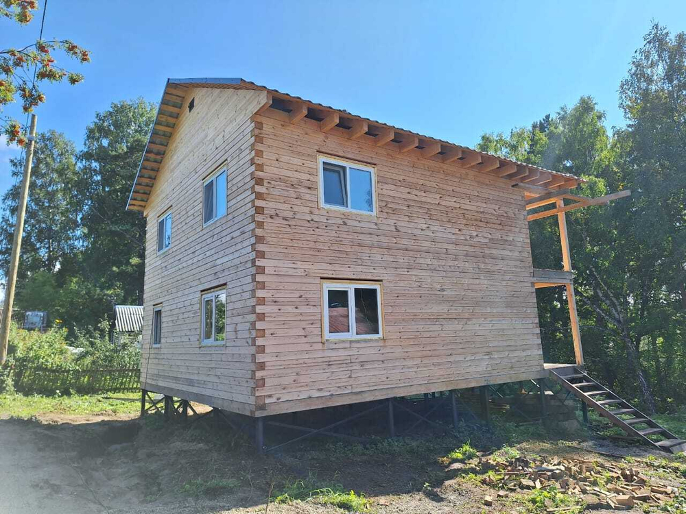 Индивидуальный жилой дом из профилированного бруса (сосна), с.т. Геолог-1, 2024, кадастровый номер 70:21:0206001:489