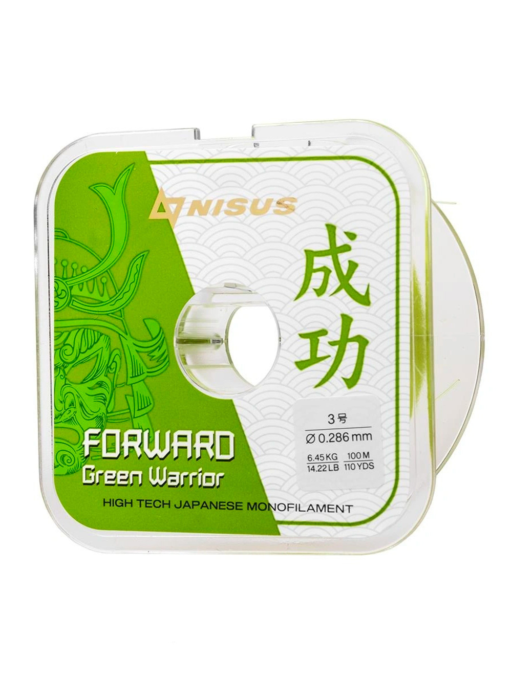 Леска для рыбалки Nisus FORWARD Green Warrior Nylon 0,309mm/100m (N-FGW-0309-100)