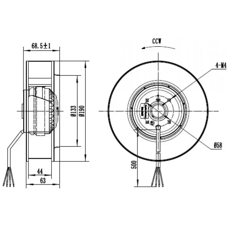 Мотор-колесо CF190B-2E-AC0
