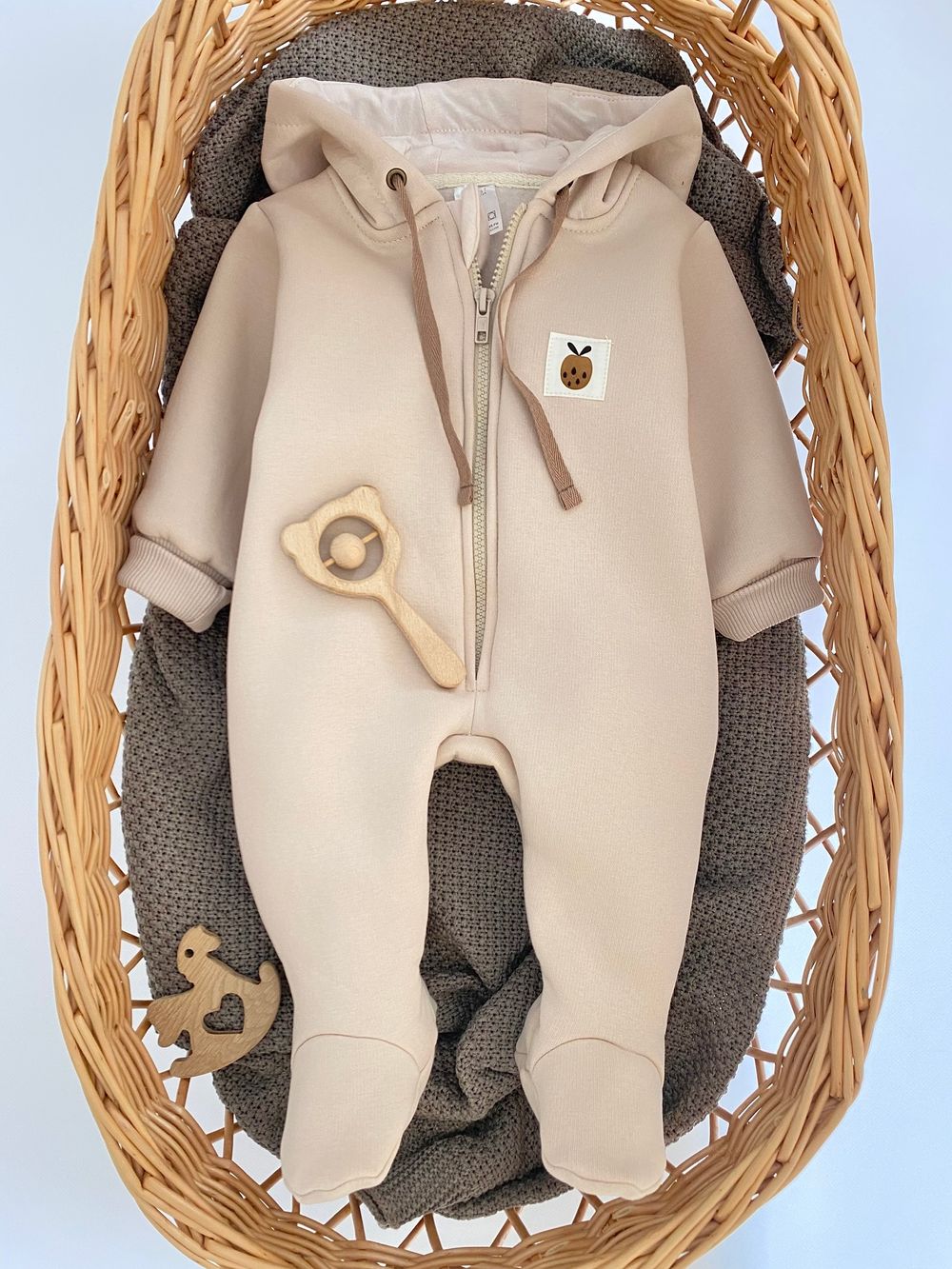 Комбинезон утепленный "Ягодка" (беж.)