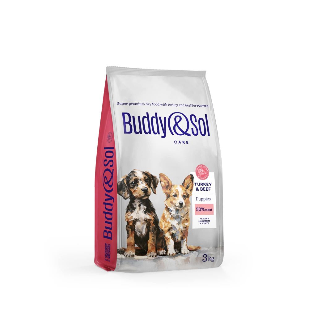 Сухой корм Buddy&amp;Sol CARE PUPPY с индейкой и говядиной для щенков всех пород 3 кг