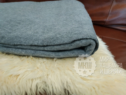 Одеяло тканое из 100% шерсти яка 150x200 см. (Gobi Sun) - серое