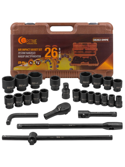 Набор инструментов ударных 26пр. 3/4''(6гр.) FORSTIME FT-68262-5MPB