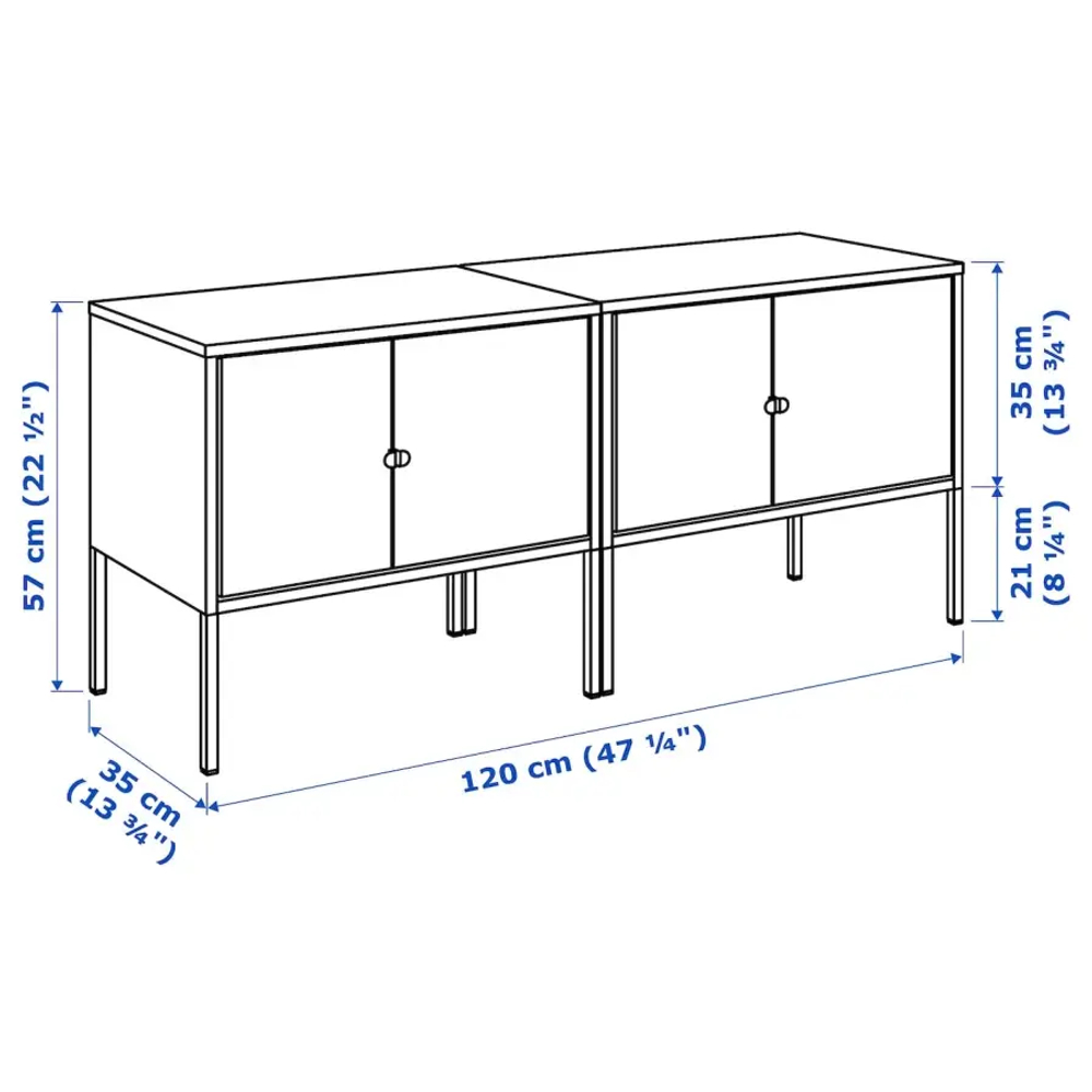 Шкаф - LIXHULT IKEA/ ЛИКСГУЛЬТ ИКЕА,  120х57 см, серый
