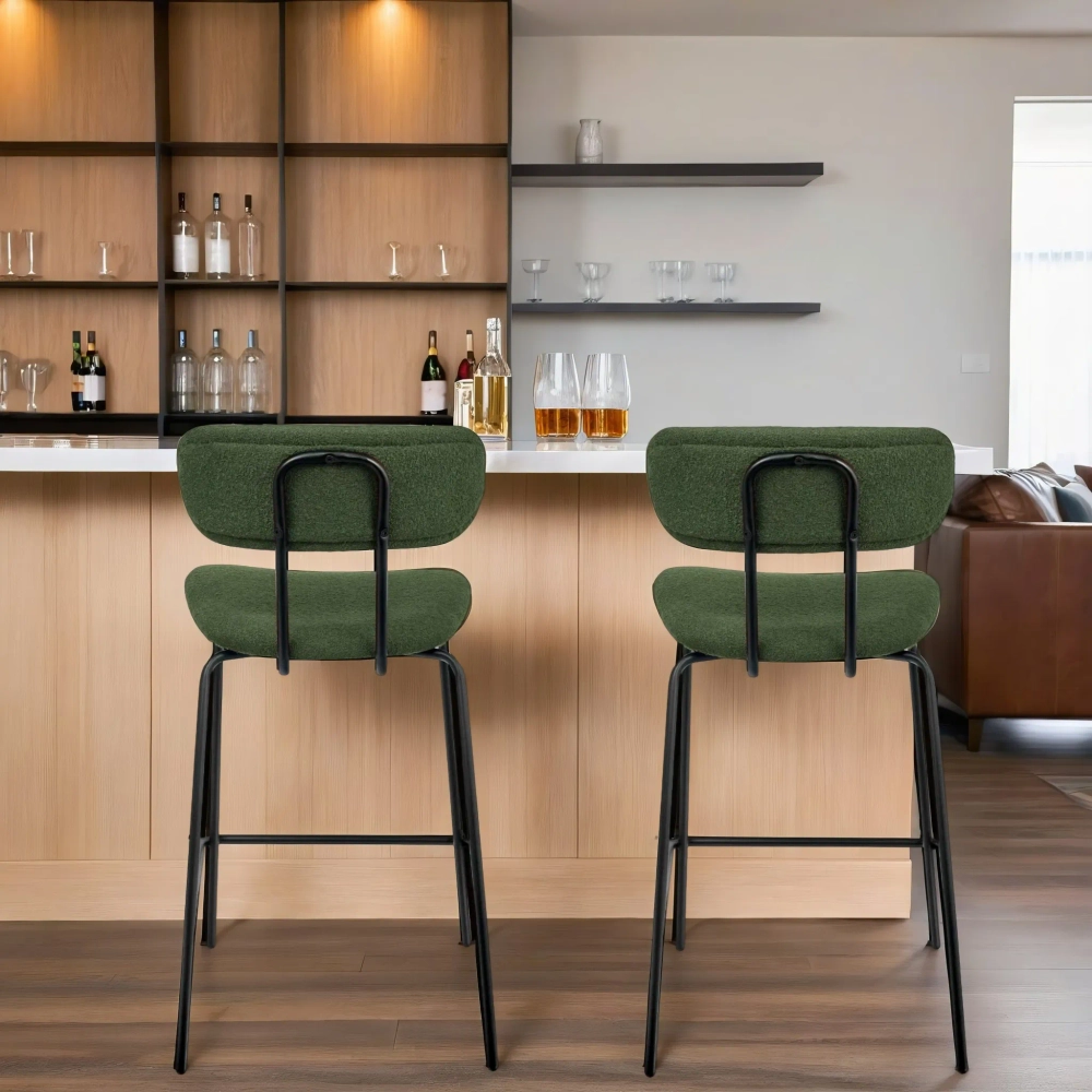 Стул полубарный Bradex Home Ant букле зеленый