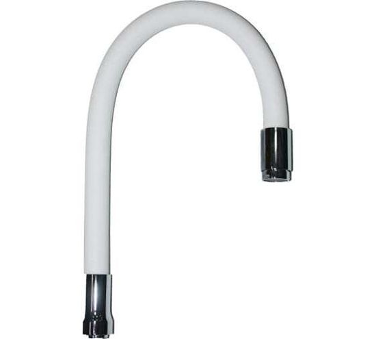 Излив для смесителя д/кухни белый силиконовый