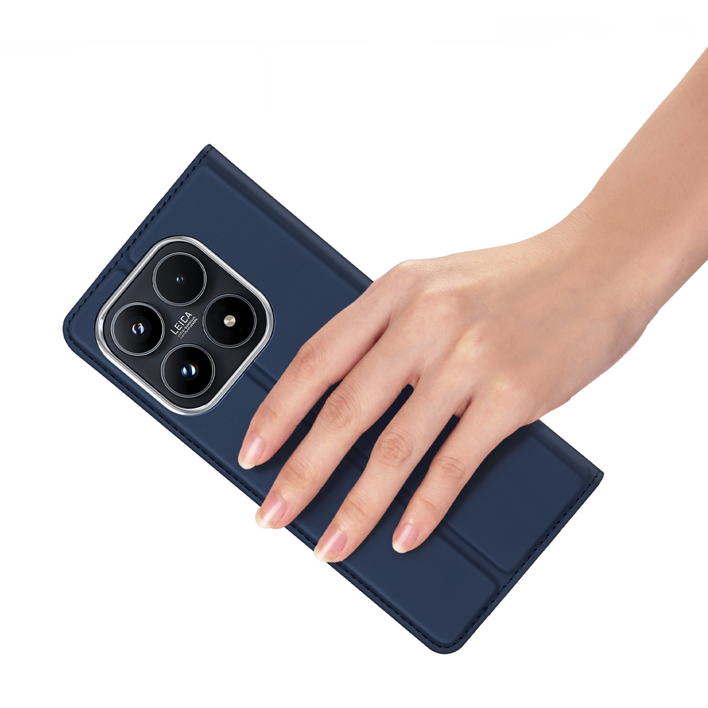 Чехол книжка из кожи синего цвета для Xiaomi 17, серия Skin Pro Series от Dux Ducis
