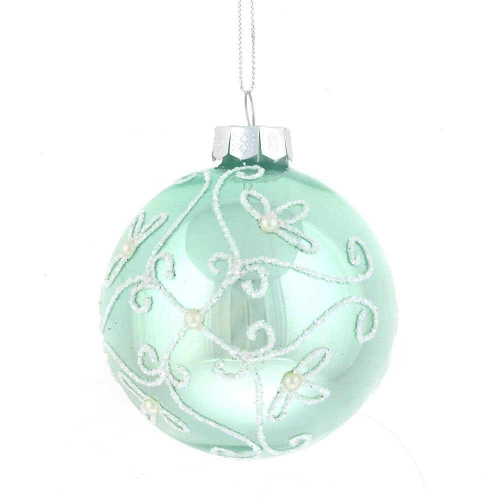 GAEM Украшение новогоднее Шар "Веселые ребята в бирюзовом" (блок 12 шт), D8 см, L36 W28 H11 см, 6в.