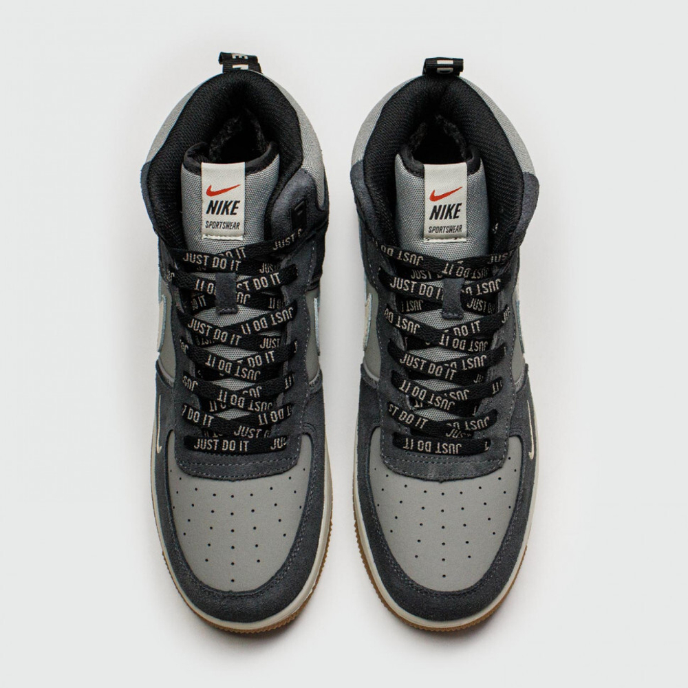 кроссовки Nike Air Force 1 Mid Grey / Light Grey Winter