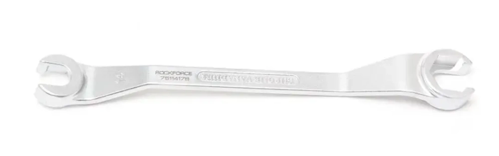 Ключ разрезной для тормозных трубок с изгибом 45° 14x17мм, в блистере RockForce##Rock FORCE RF-7511417B
