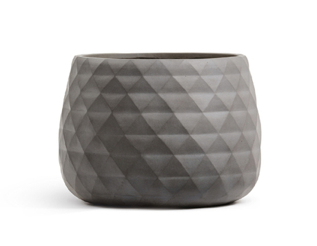 Кашпо TREEZ ERGO - серия Diamond - Низкая чаша - Мокко