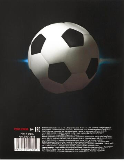 Дневник школьный 40л. "Мяч и огонь" (Проф-Пресс)