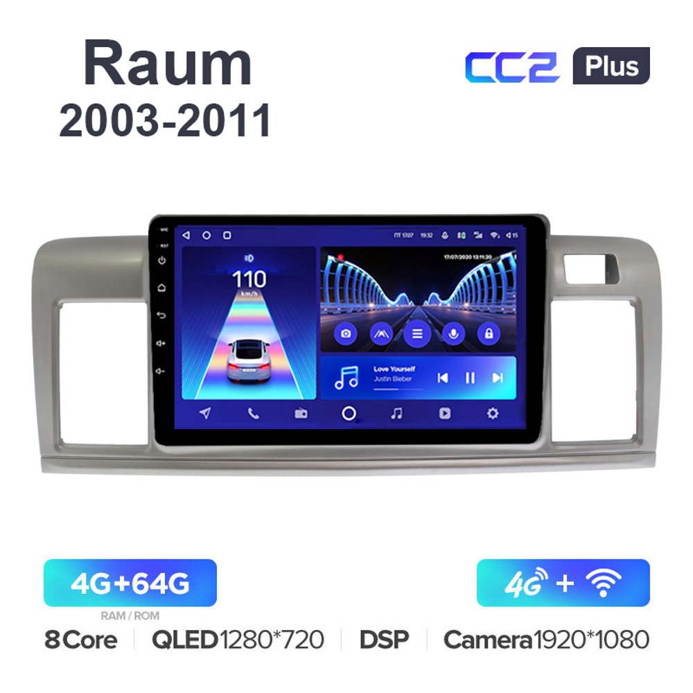 Teyes CC2 Plus 9"для Toyota Raum 2003-2011