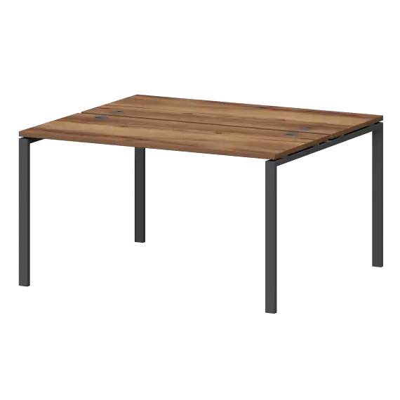 Бенч двойной на металлокаркасе СМС2-П-14К.120.Пр25  1400x1236x750 Смарт