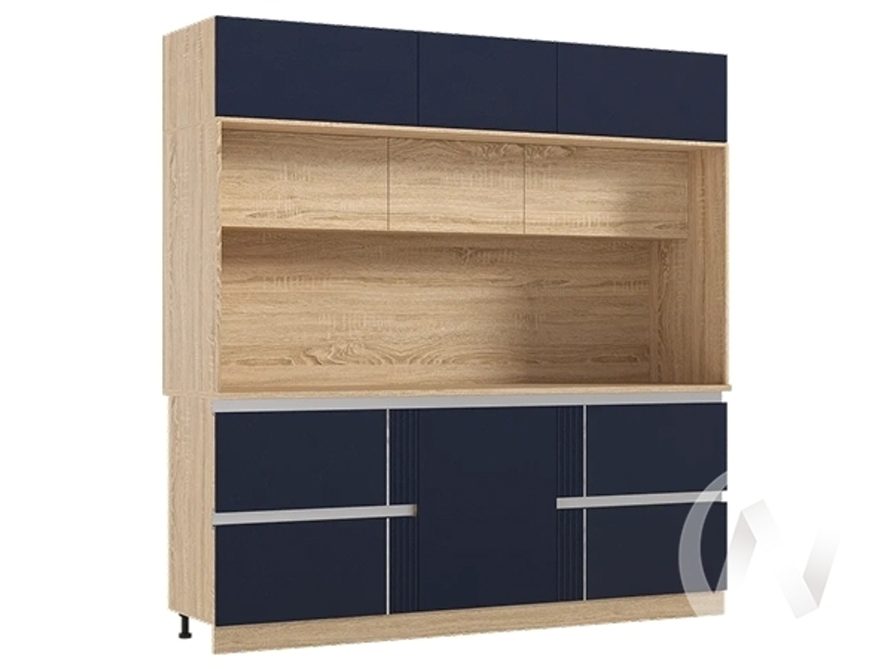 Центральная секция 2200 Кухня Карина МДФ (сонома/пластер индиго)