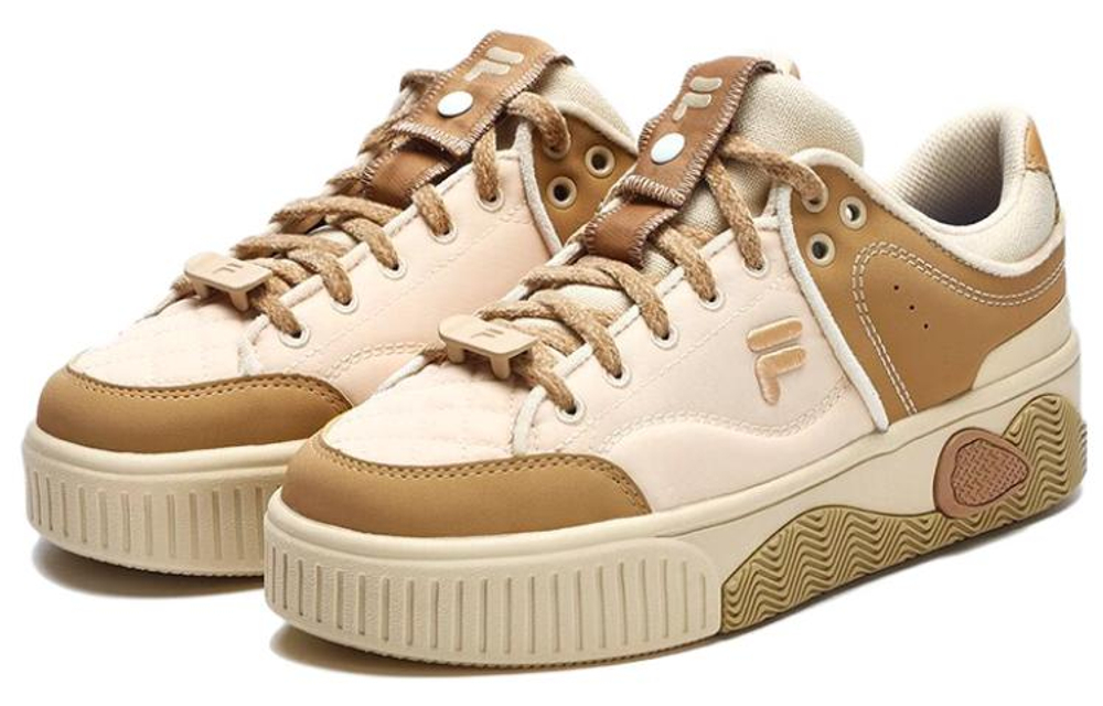 FILA FUSION Stack Skate Shoes "Beige Brown" Women"s