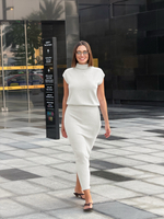 юбка макси в цвете молоко