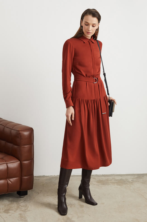 51199 Платье женское (красно-терракотовый)