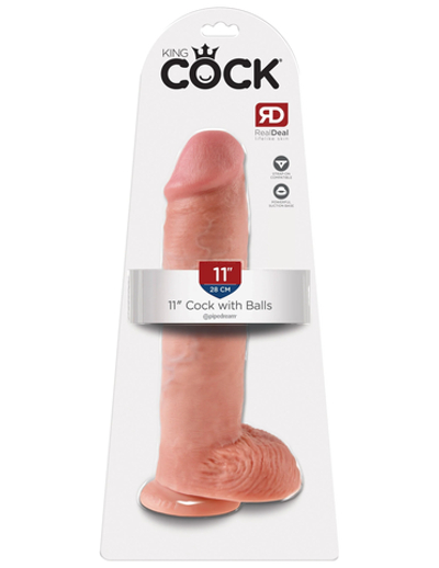 Фаллоимитатор King Cock 11" Cock with Balls - Flesh Pipedream 551021PD