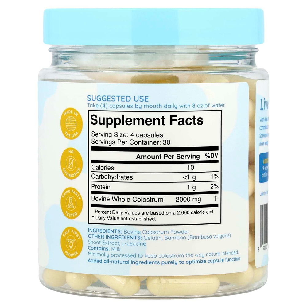 Wondercow, Молозиво, 120 капсул