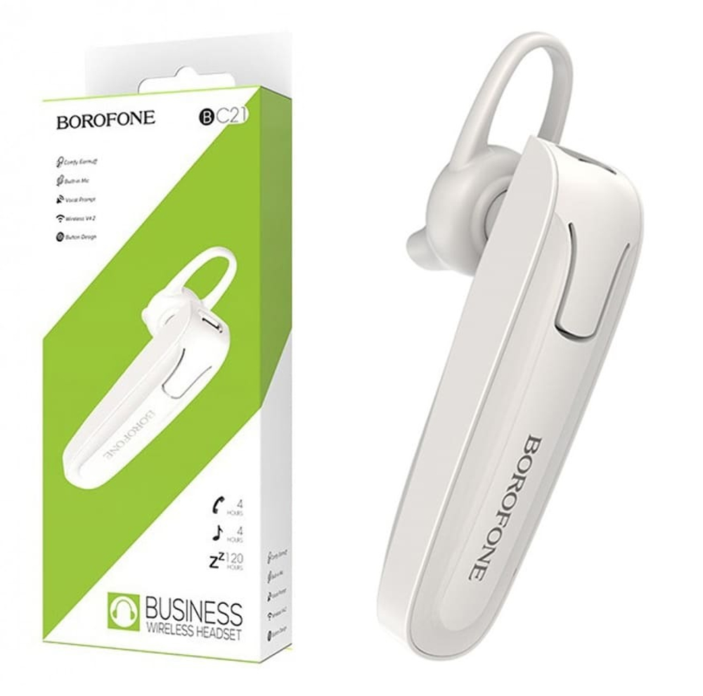 Гарнитура Bluetooth BOROFONE BC21 (белый)