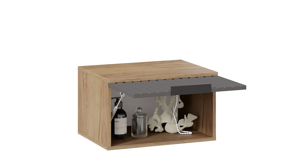 Прихожая с вешалкой комплект мебели Дуб Крафт золотой/Графит матовый 145х43х226 см