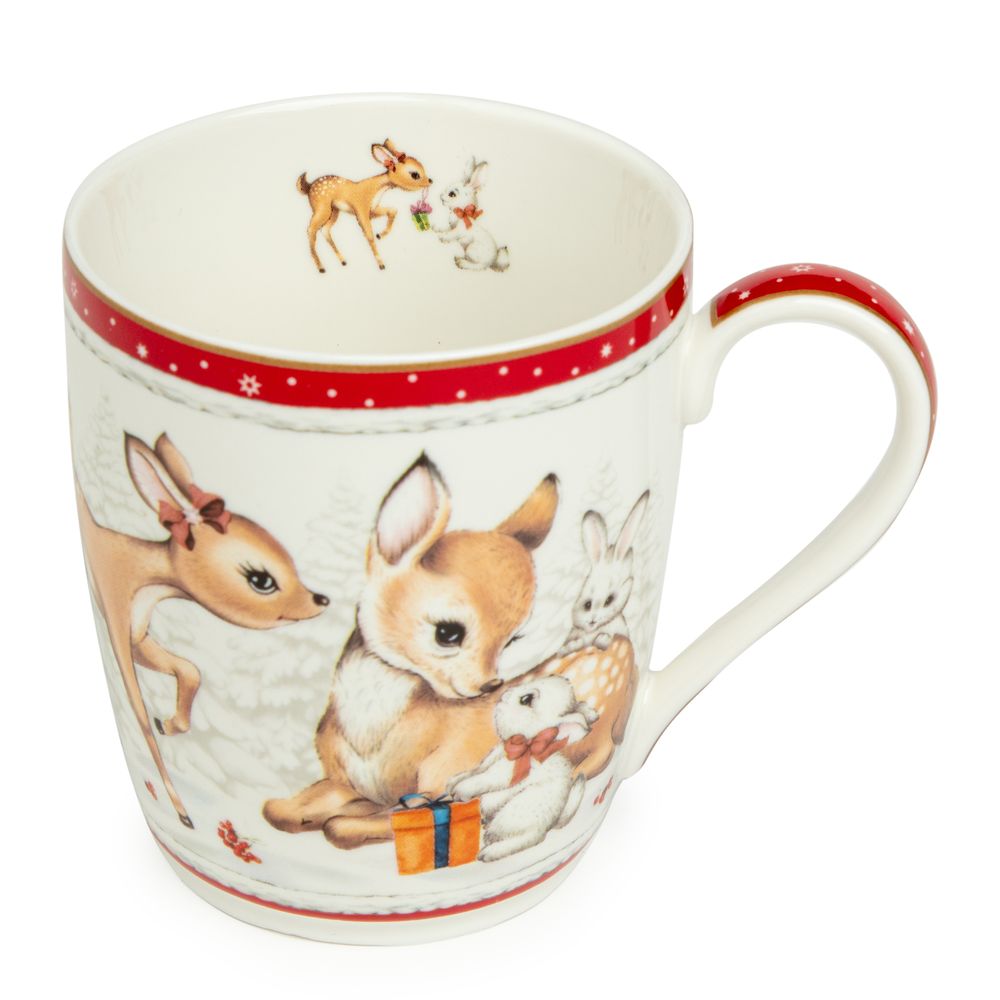 НАБОР ПОСУДЫ LEFARD "C НОВЫМ ГОДОМ" 3 ПР.: САЛАТНИК 800 МЛ, ТАРЕЛКА 19 СМ, КРУЖКА 400 МЛ (КОР=8НАБ.)