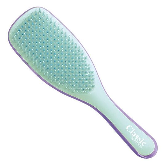 Массажная щетка для волос Harizma, фиолетовая/зеленая (h10683-16)