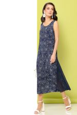 Платье синее с шифоновыми клиньями DStrend (Акция)