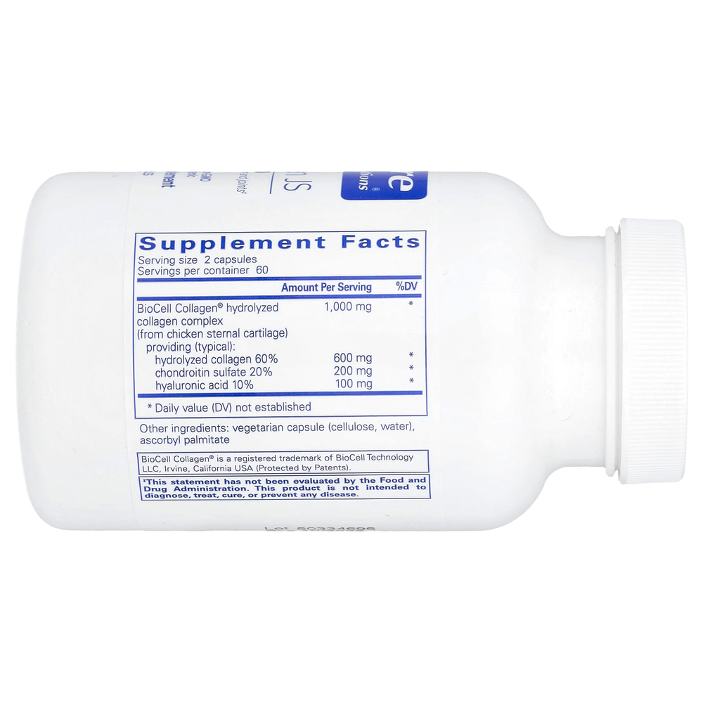 Pure Encapsulations, Collagen JS, 120 капсул (500 мг в каждой капсуле)