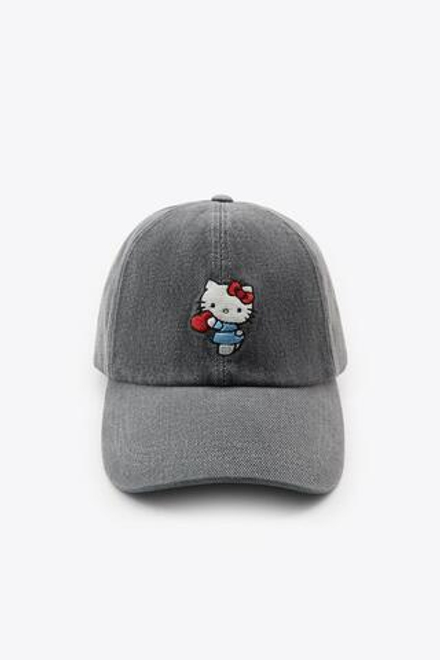 ZARA ДЖИНСОВАЯ КЕПКА HELLO KITTY © 2025 SANRIO, СЕРЫЙ