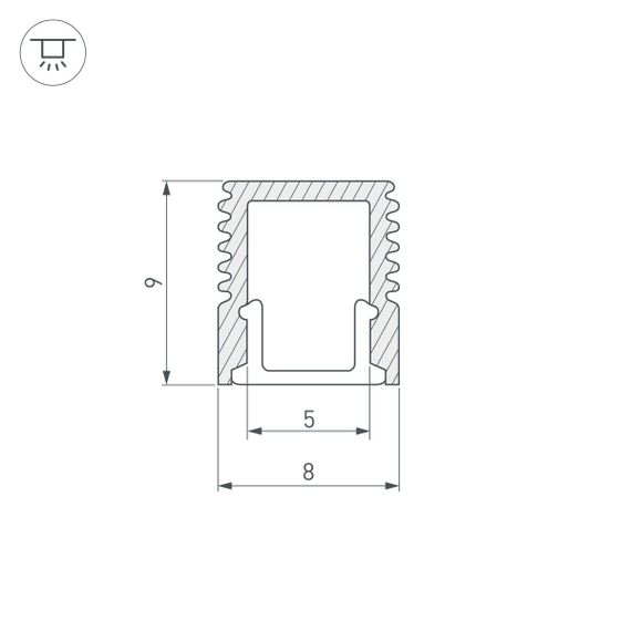 Профиль с рассеивателем Arlight SL-Mini-8-2000 Anod+Opal 036832