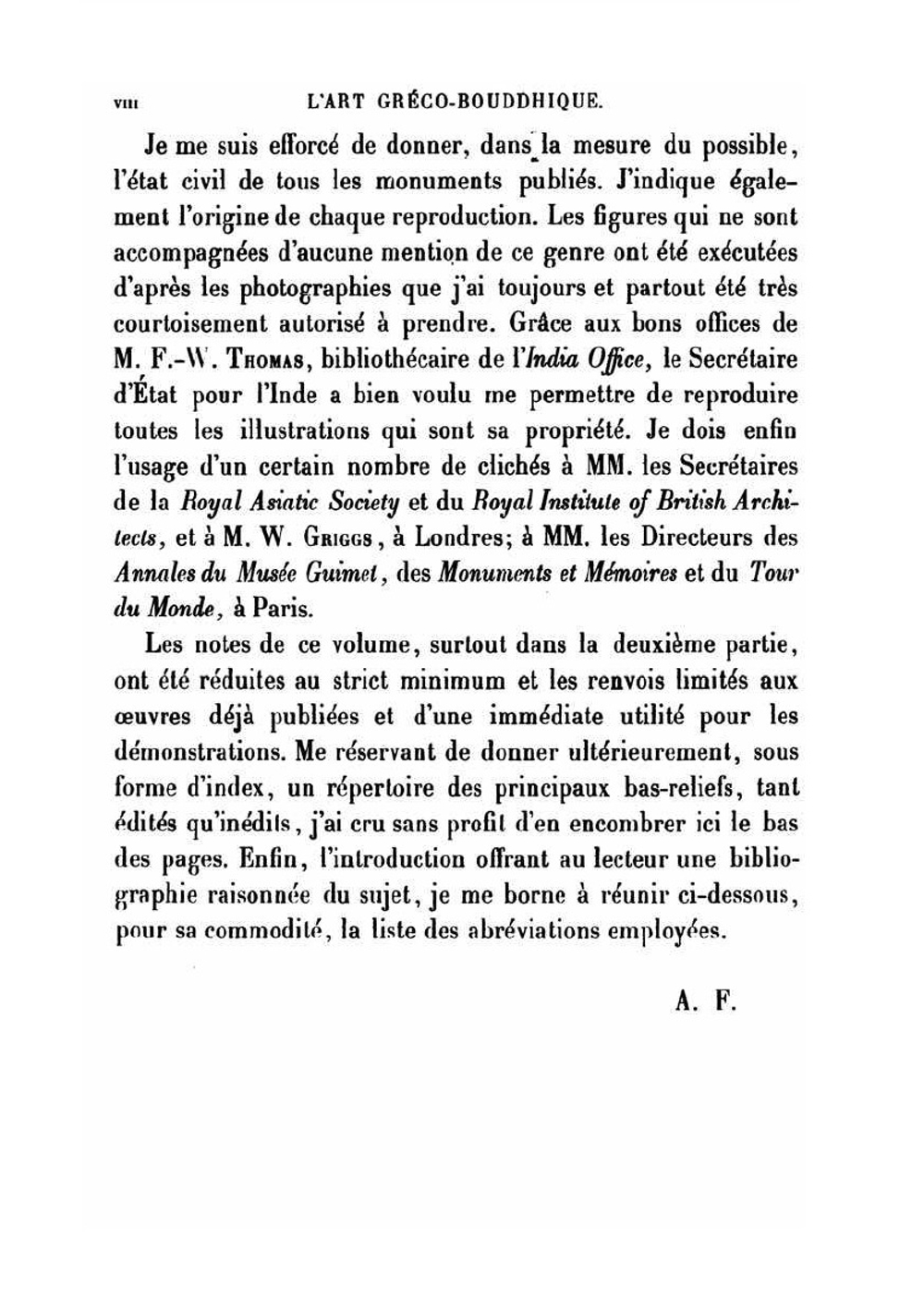 L'art gréco-bouddhique du Gandhâra. étude sur les origines de l'influence classique dans l'art bouddhique de l'Inde et de l'Extrême-Orient, Tome Premier | A. Foucher