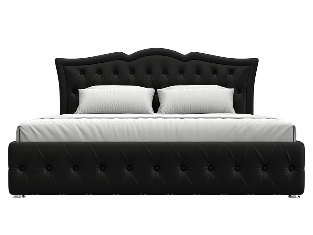 Кровать интерьерная Герда 180, Черный, Экокожа, 108357