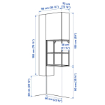 Комбинация для ванной - IKEA ENHET, 90х32х180 см, белый/светло-зеленый, ЭНХЕТ ИКЕА