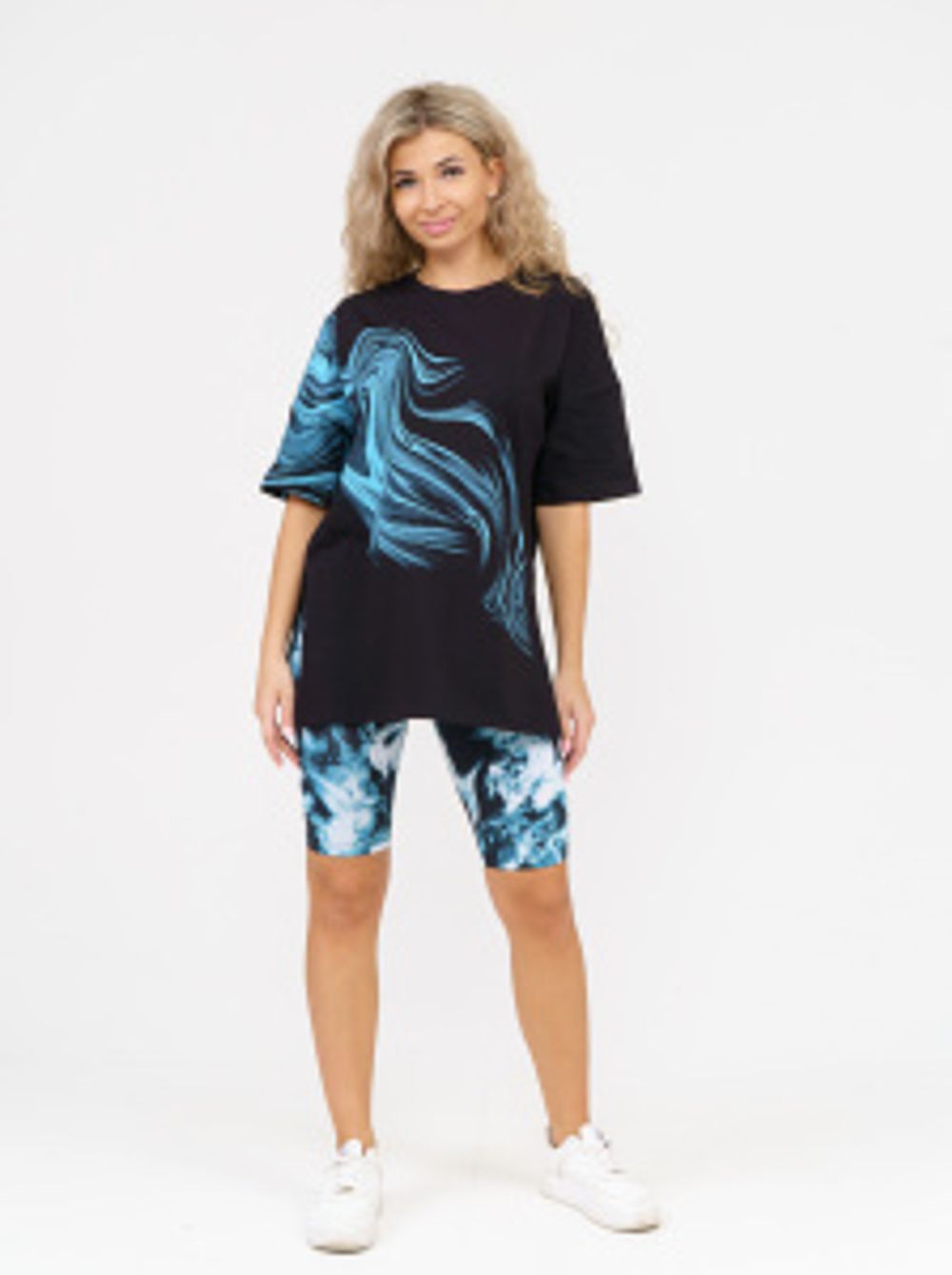 910 Костюм "черный/голубой" SveTekst (Акция)