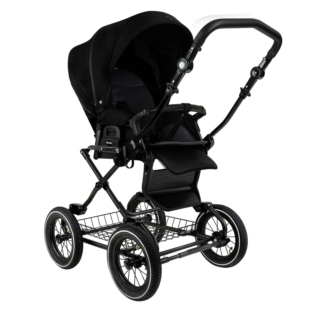 Коляска 2 в 1 ROAN BASS NEXT 2.0 CLASSIC d12 Caviar