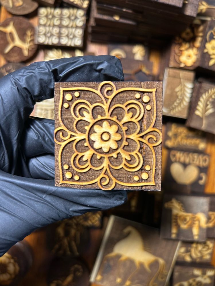 Деревянный штамп 083 (5x5 см) (Уценка!)