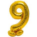 Шар фольгированный Цифра 9 165 см (Золотой)