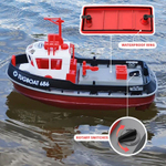 Радиоуправляемый буксир Heng Long Tugboat (черный) 2.4G 1/72 RTR - 3800-B