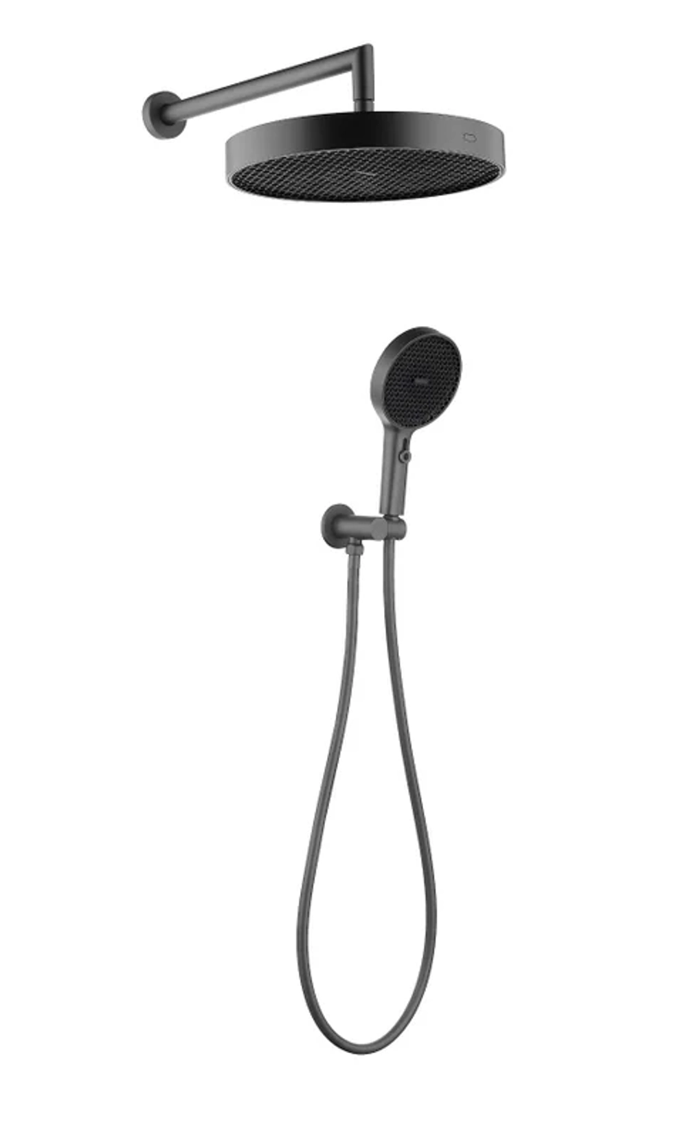 Лейка ручная+верхняя+выпуск+шланг Boheme CELL, Gun Metall