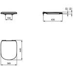 Тонкое сидение и крышка для унитазов Ideal Standard TESI  T352801