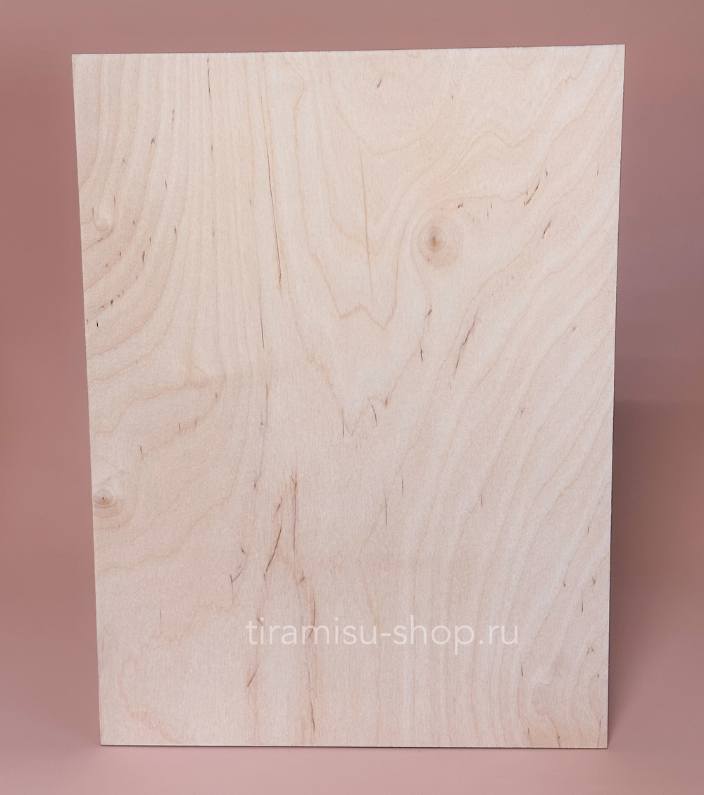 Деревянная подложка из фанеры прямоугольник 30 х 40 см, толщина 3 мм