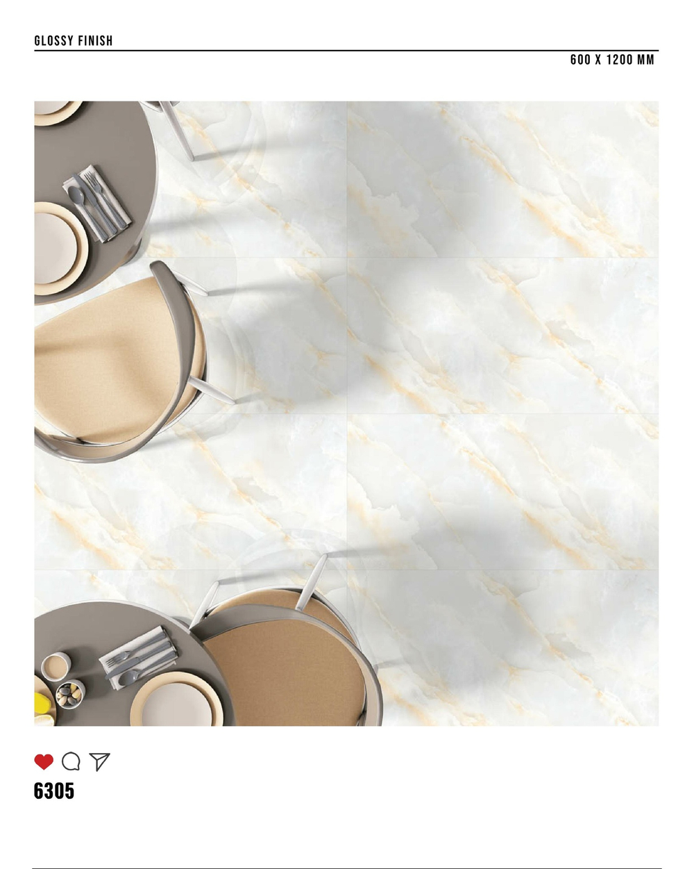 Керамогранит glossy №4 , 60х120, 6305