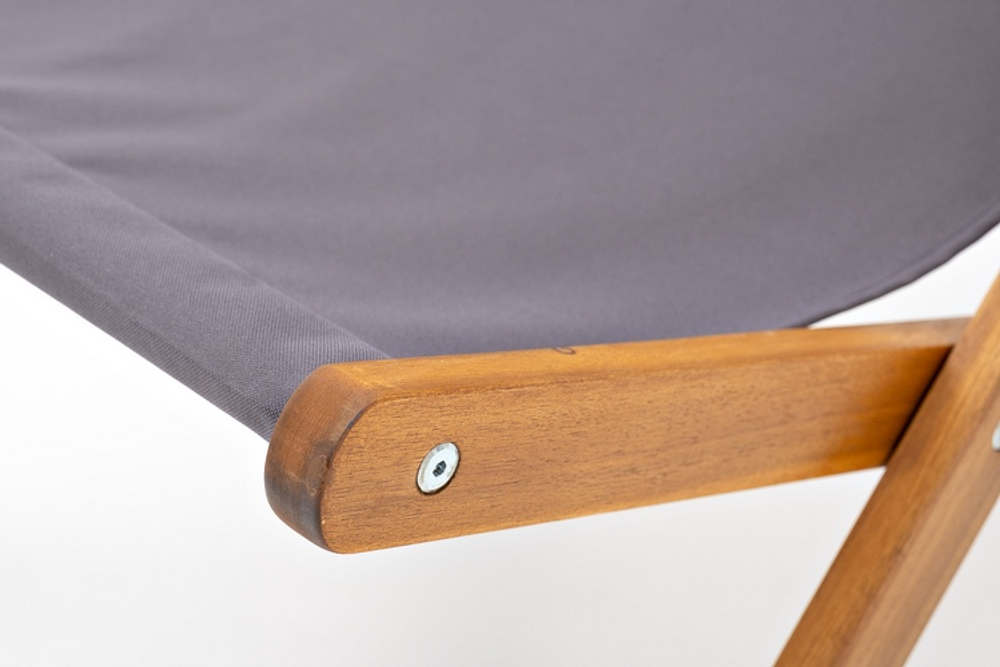 Кресло-шезлонг из акации КАПРИ темно-серый