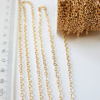 Цепь люкс позолота круглая 3мм (10СМ)